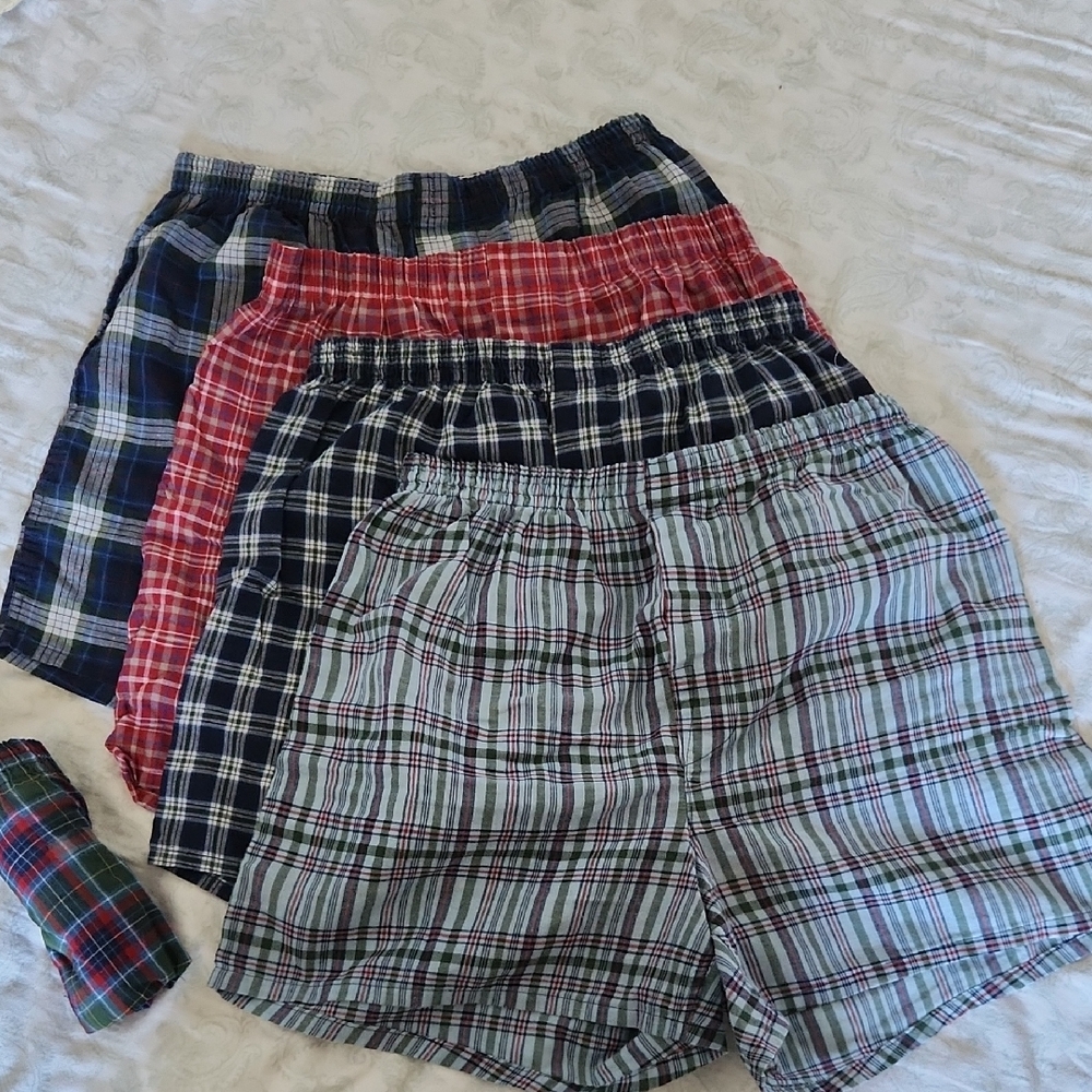 Fruit of the Loom Set of 5 Plaid Boxers